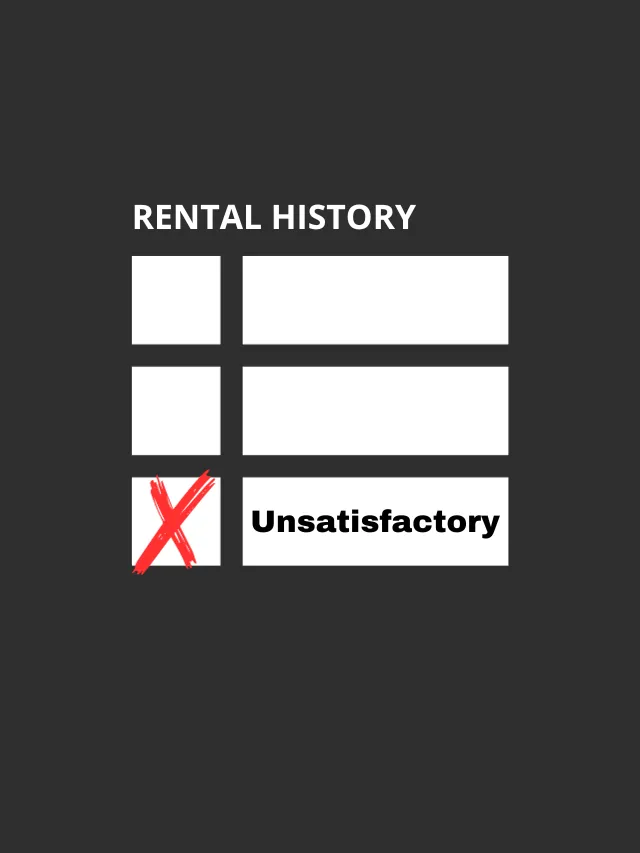 Rental History Unsatisfactory or Insufficient Meaning